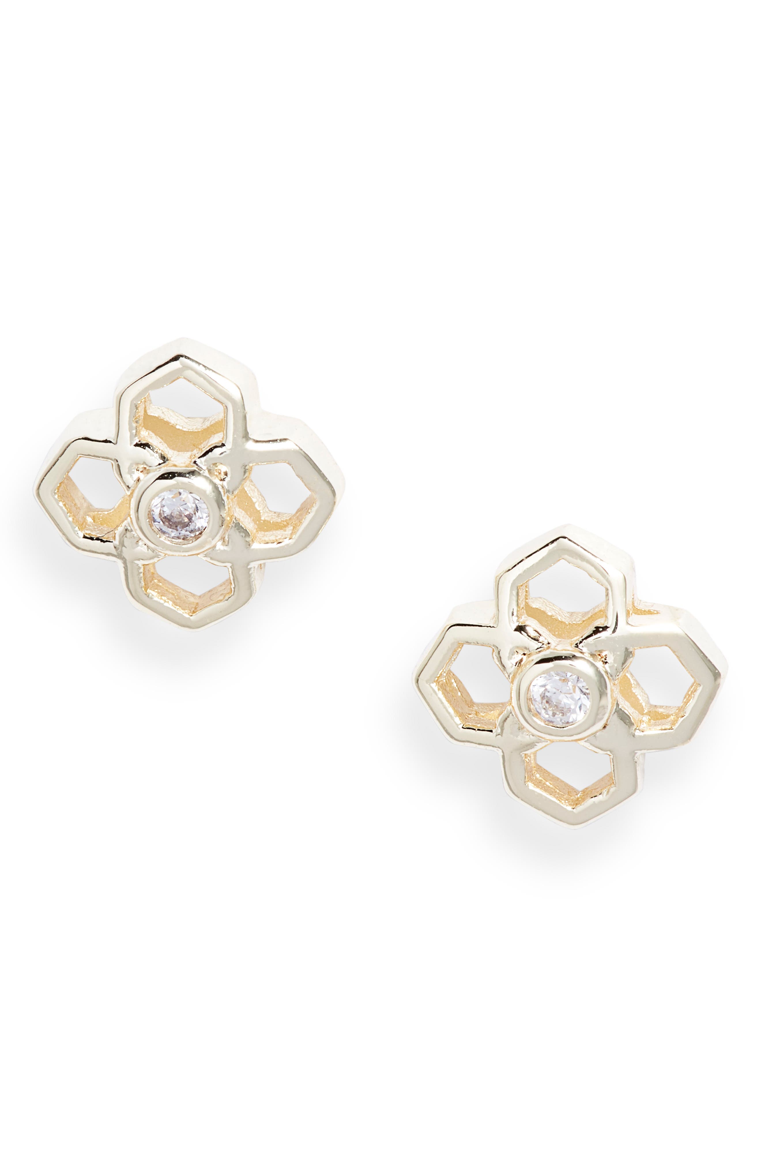 New Fine Real 18K Rose Gold Earrings Woman Lucky O Chain Link Star Flower 105mmL
